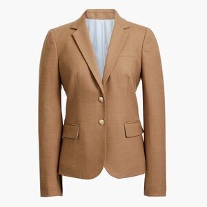 J. Crew Camel Blazer with Metallic Buttons